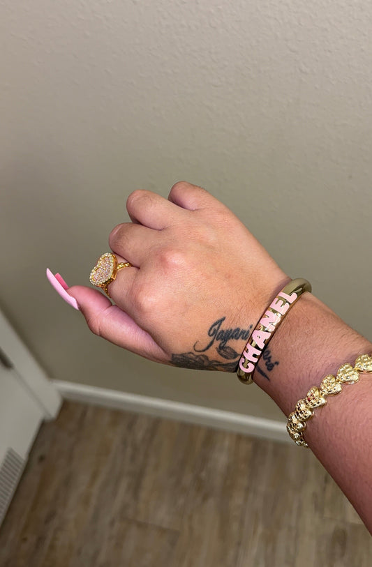 Pink CHANEL Bangle (Adjustable)