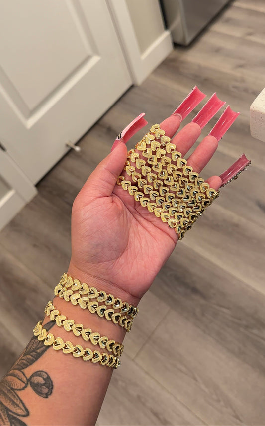 New Gold hearts bracelet