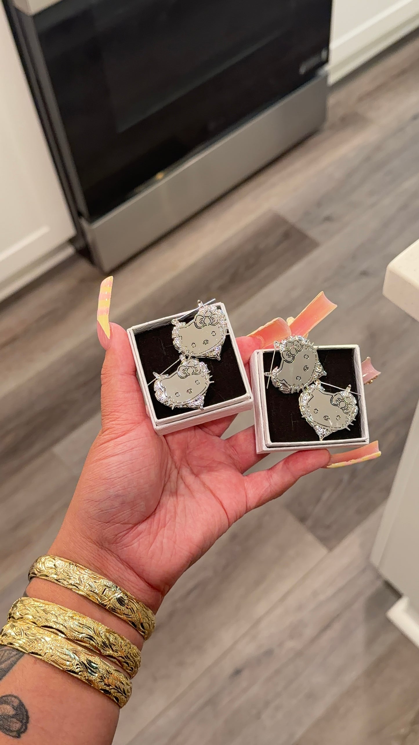 Mini HK Silver Hoops