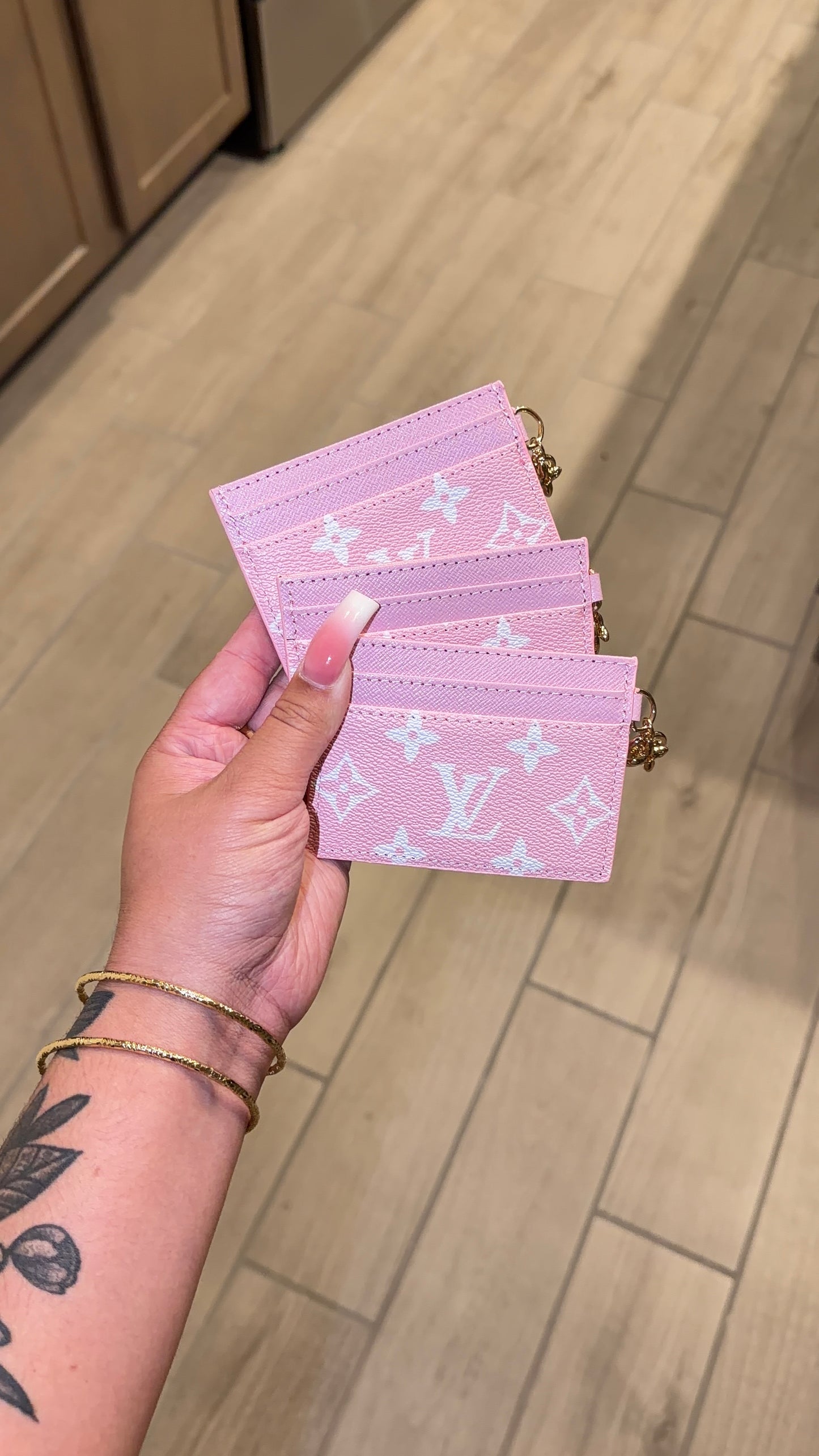 Pink LV cardholder