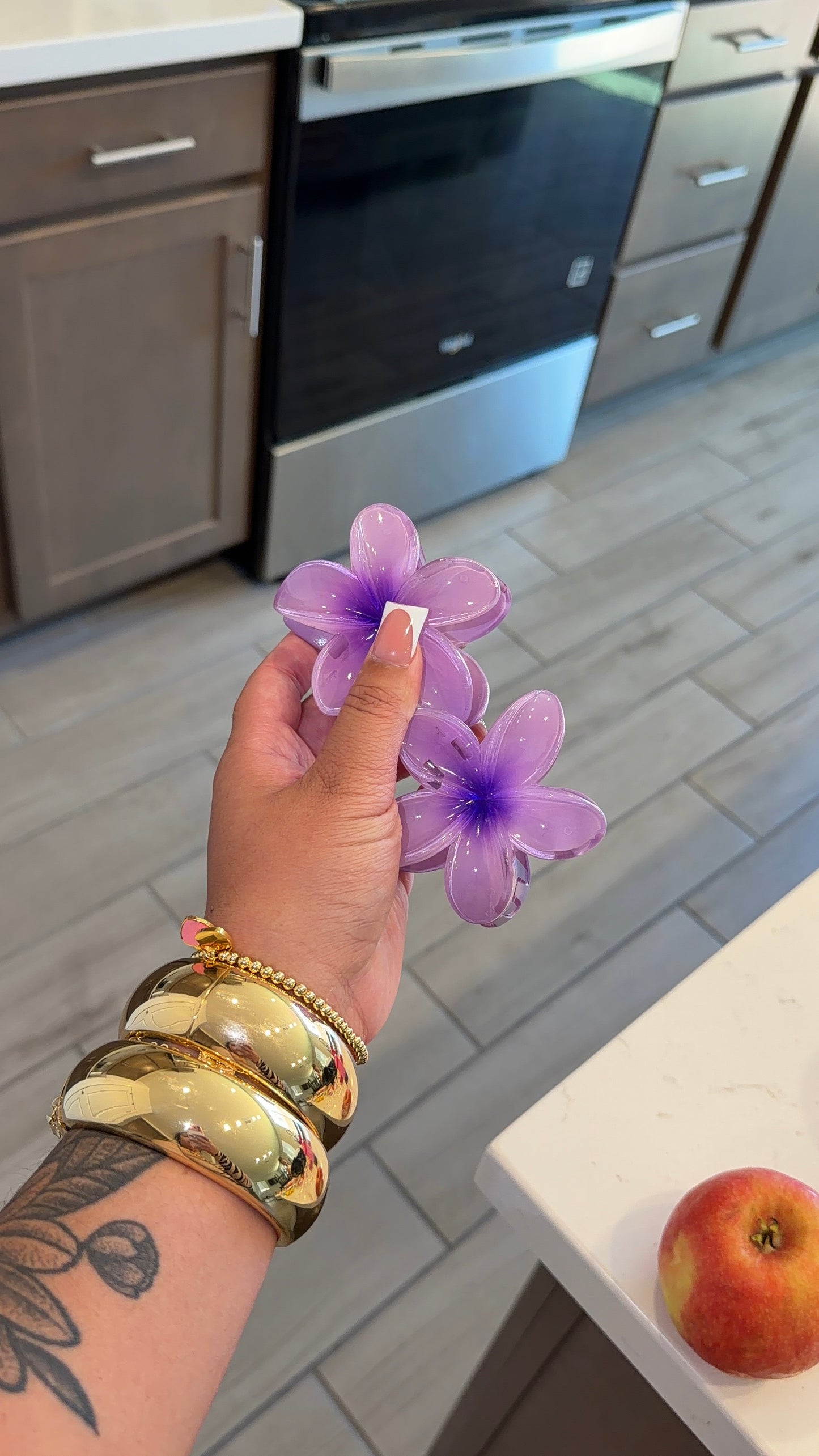 Plumeria flower clips